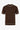 Camiseta de punto marrón para hombre, corte regular, cuello redondo con ribete en contraste.