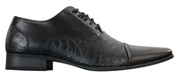 Zapatos de hombre de piel sintética negra brillante con charol.