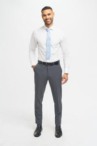 Bond - Pantalones formales de hombre color carbón