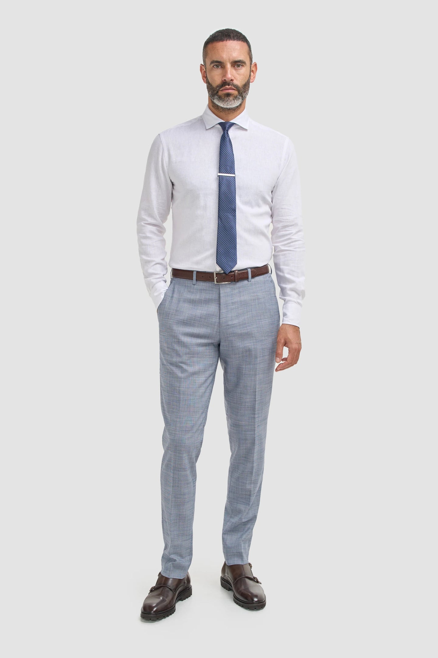 Pantalones de hombre de cuadros azules estilo vintage - Cavani Miles