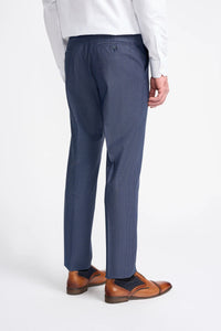 Bond - Pantalones de cuadros azul marino para hombre