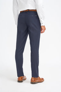 Malibu - Pantalones formales azul marino para hombre