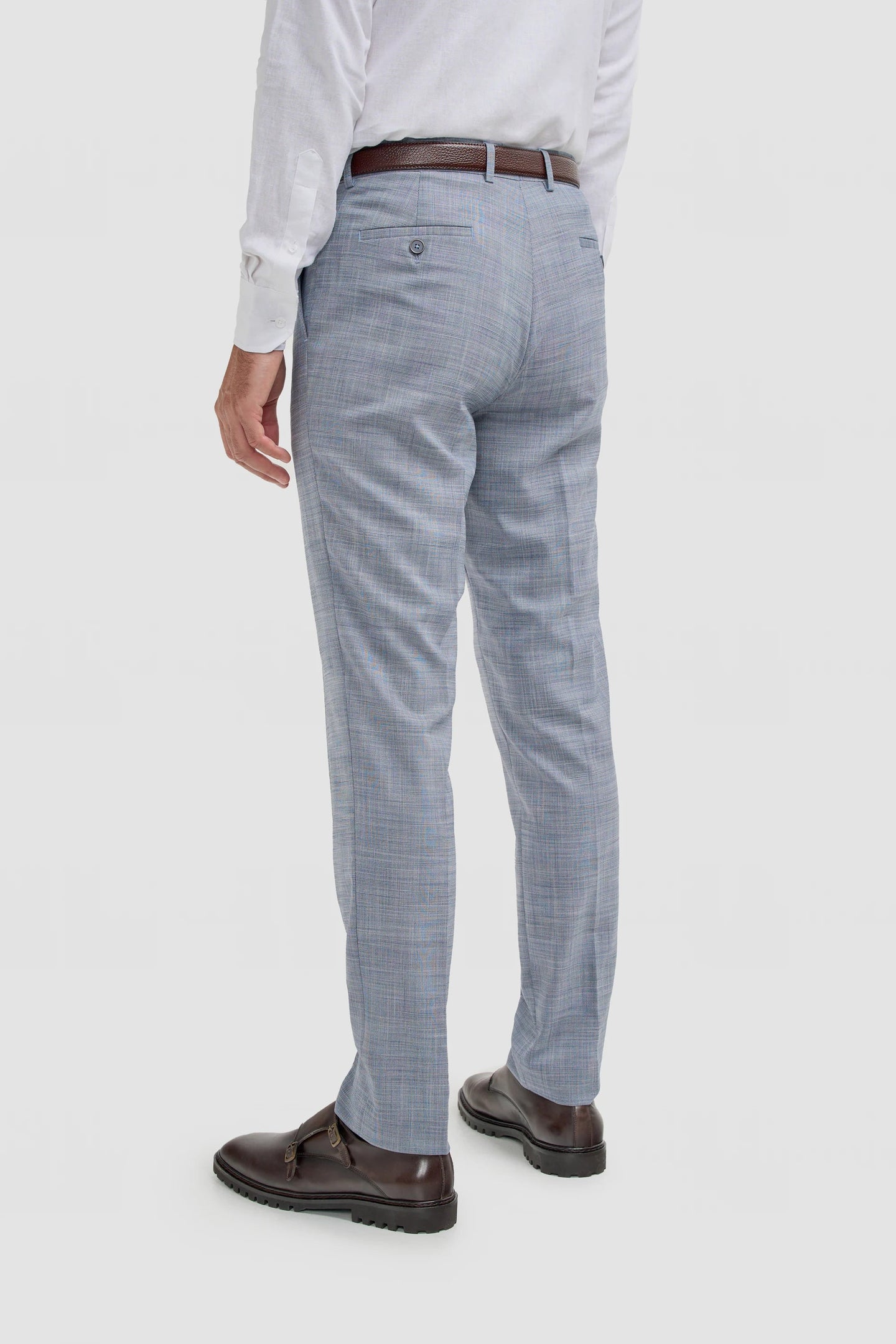Pantalones de hombre de cuadros azules estilo vintage - Cavani Miles