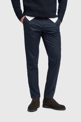 Mario - Pantalones clásicos de verano azul marino para hombre