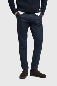 Mario - Pantalones clásicos de verano azul marino para hombre