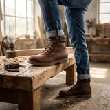 03 GTX C1 - Botines de cuero impermeables color marrón corteza para hombre