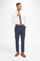 Malibu - Pantalones formales azul marino para hombre