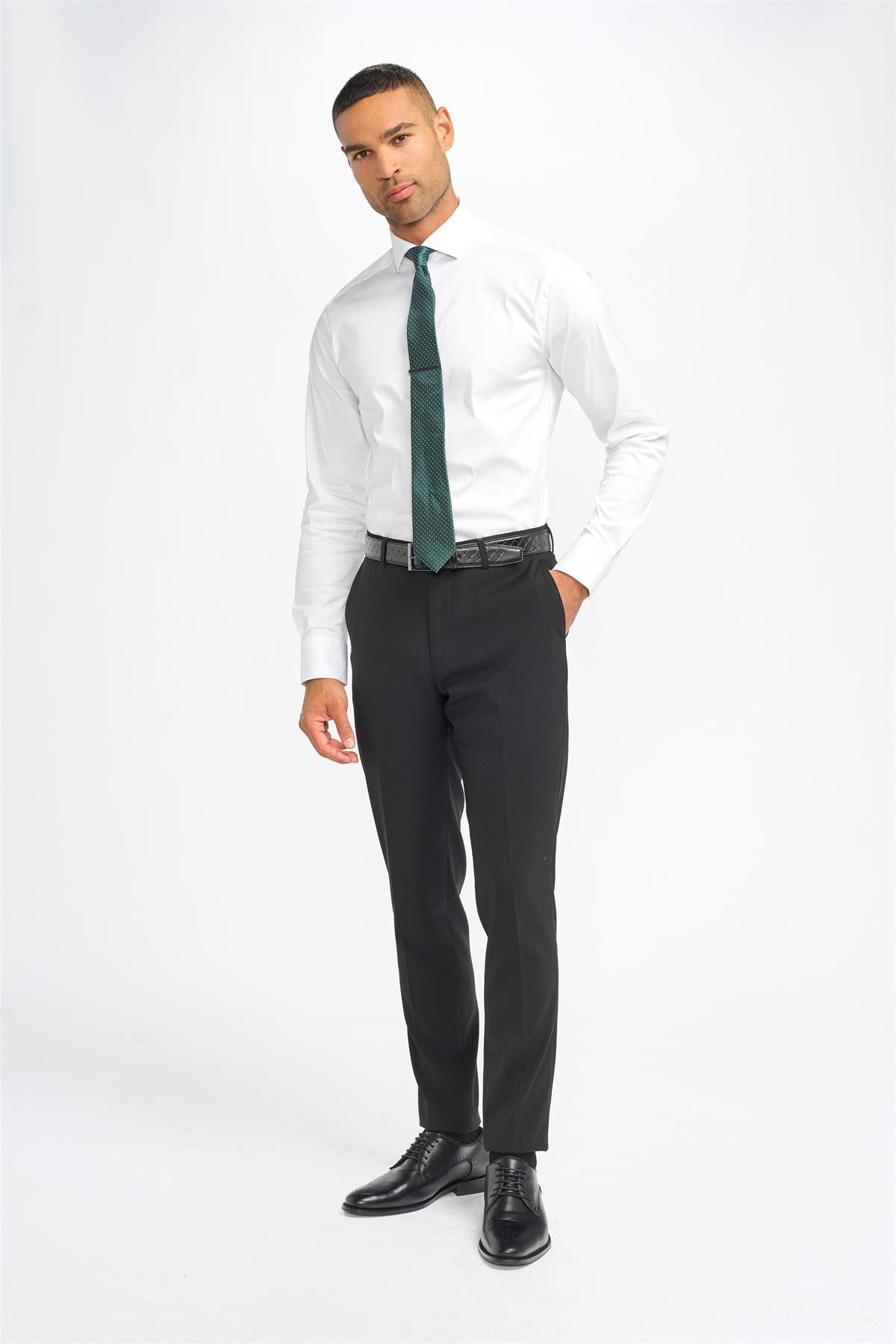 Malibu - Pantalones formales negros para hombre
