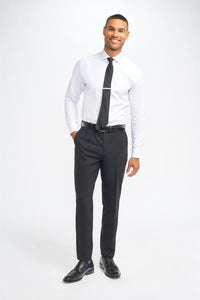 Roberto - Pantalones formales de hombre con rayas negras