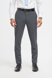 Bond - Pantalones formales de hombre color carbón
