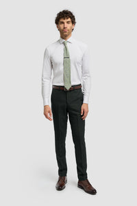 Caridi - Pantalones de tweed verde oliva para hombre