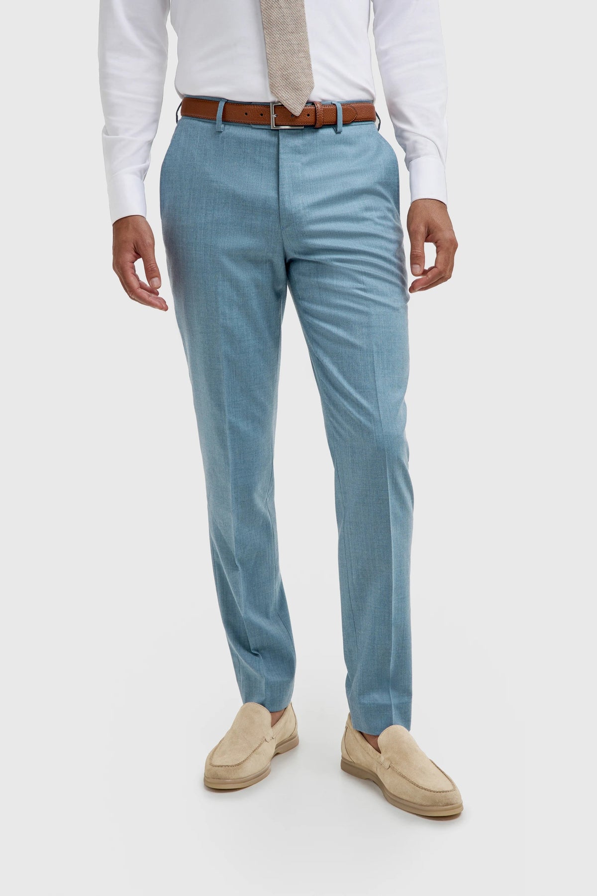 James - Pantalones texturizados azul claro para hombre