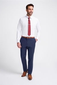 Bond - Pantalones azul marino oscuro para hombre