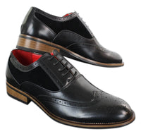 Zapatos brogue negros para hombre