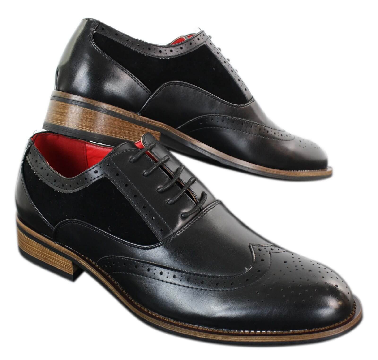 Zapatos brogue negros para hombre