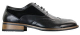 Zapatos brogue negros para hombre
