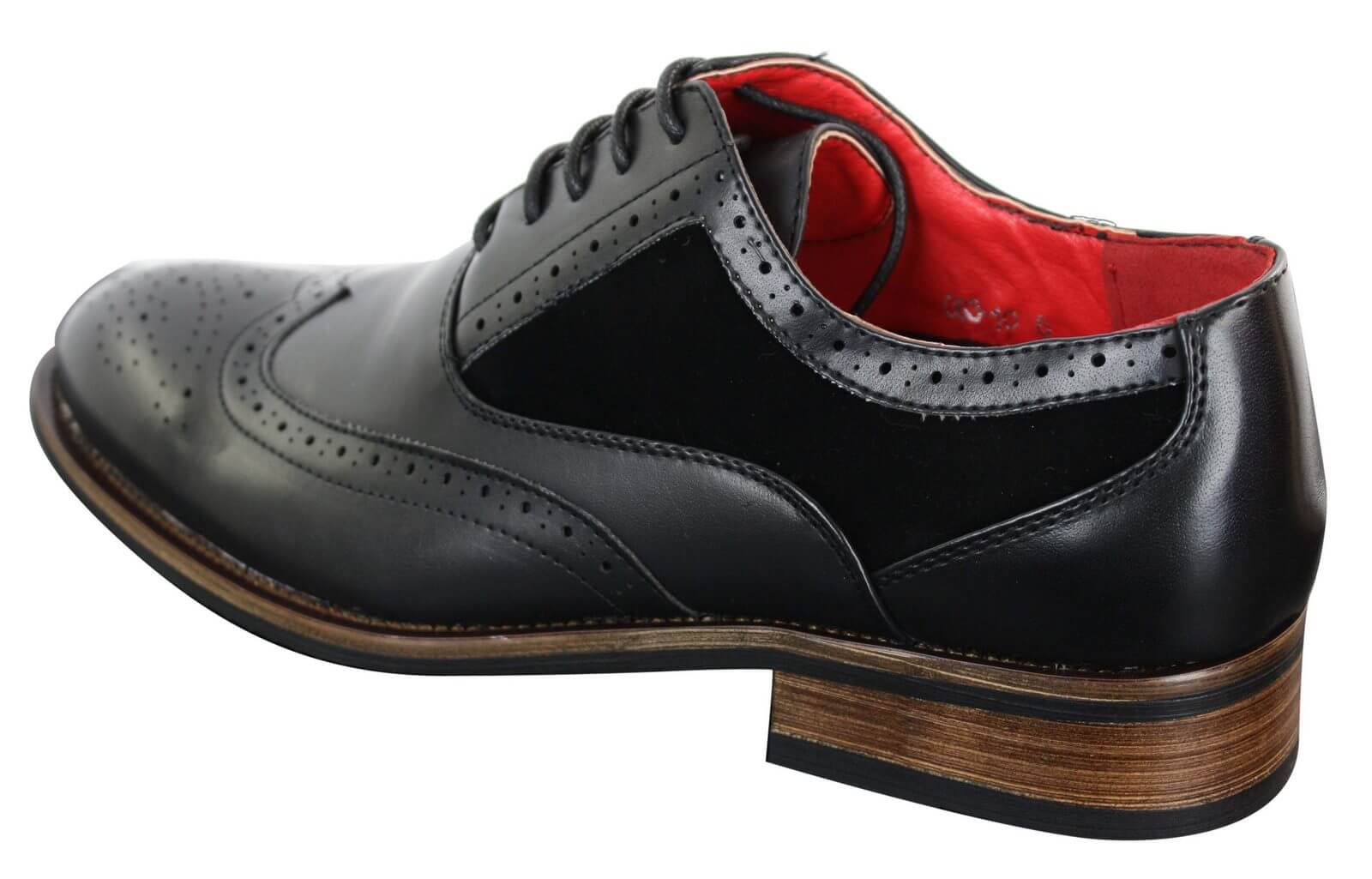 Zapatos brogue negros para hombre