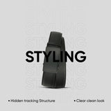 Cinturón de cuero negro para hombre, con cierre de trinquete, para pantalones vaqueros y vestidos, 35 mm de ancho, ajustable a cualquier talla.