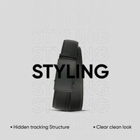 Cinturón de cuero negro para hombre, con cierre de trinquete, para pantalones vaqueros y vestidos, 35 mm de ancho, ajustable a cualquier talla.