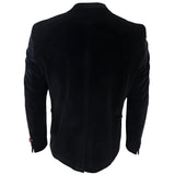 Blazer de esmoquin negro de terciopelo para hombre con solapas de satén para cena, boda o baile de graduación. Etiqueta negra.