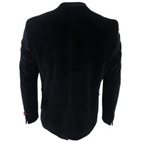 Blazer de esmoquin negro de terciopelo para hombre con solapas de satén para cena, boda o baile de graduación. Etiqueta negra.