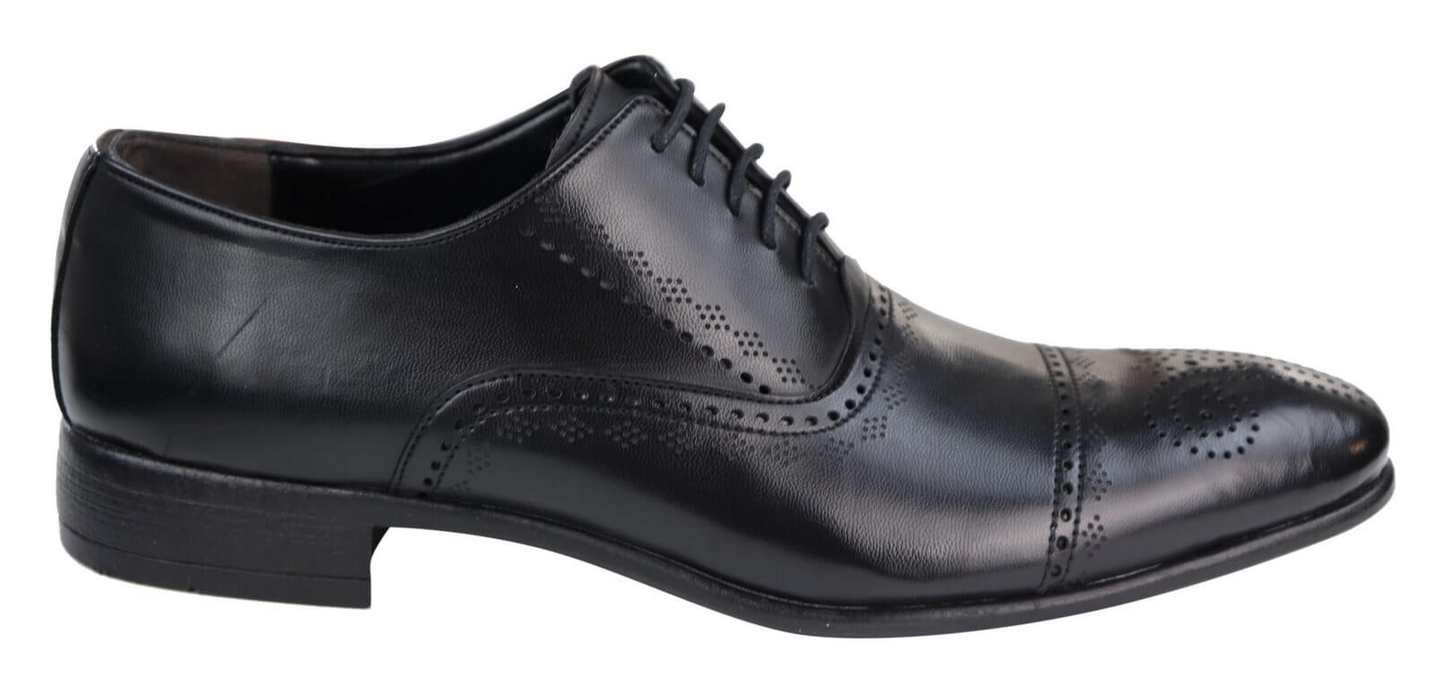 Zapatos brogue clásicos negros para hombre
