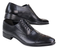 Zapatos brogue clásicos negros para hombre