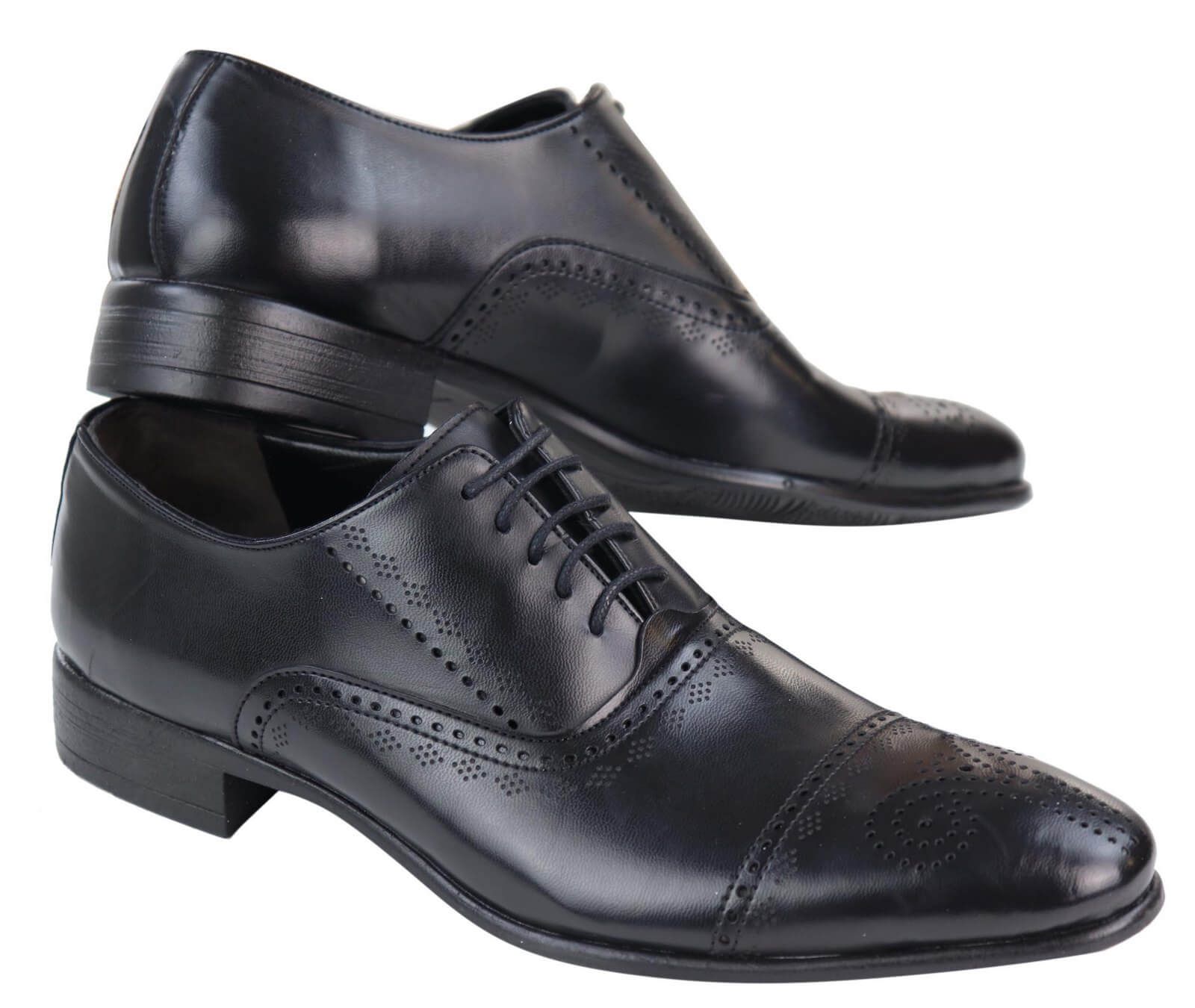 Zapatos brogue clásicos negros para hombre