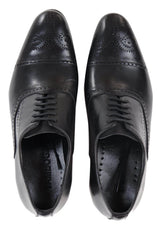 Zapatos brogue clásicos negros para hombre