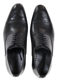 Zapatos brogue clásicos negros para hombre