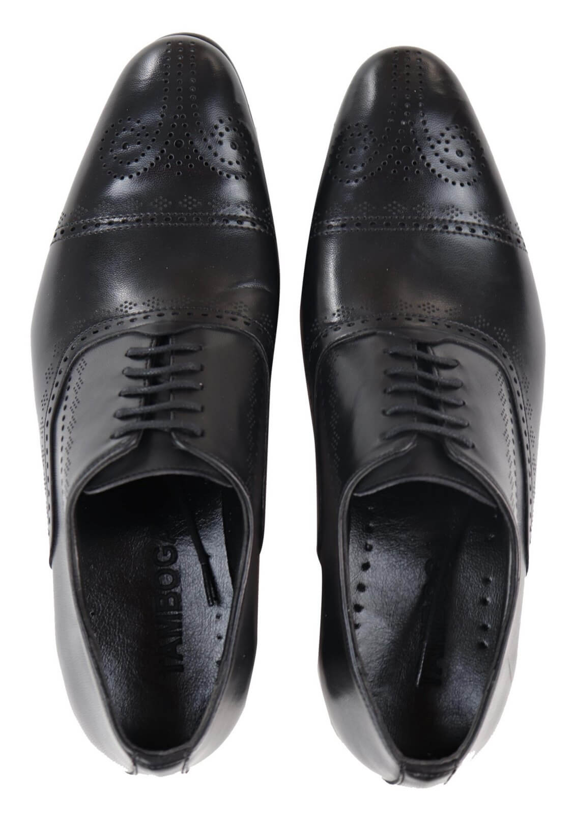 Zapatos brogue clásicos negros para hombre