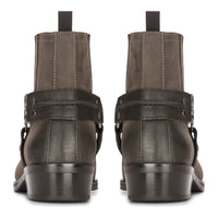 Botas vaqueras negras de estilo western para hombre, con punta cuadrada, ideales para el campo, la caza, el senderismo y montar a caballo.