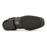 Botas vaqueras negras de estilo western para hombre, con punta cuadrada, ideales para el campo, la caza, el senderismo y montar a caballo.