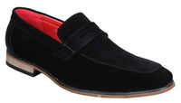 Fiorello 1807 - Zapatos de hombre de ante sintético sin cordones, diseño italiano, mocasines clásicos