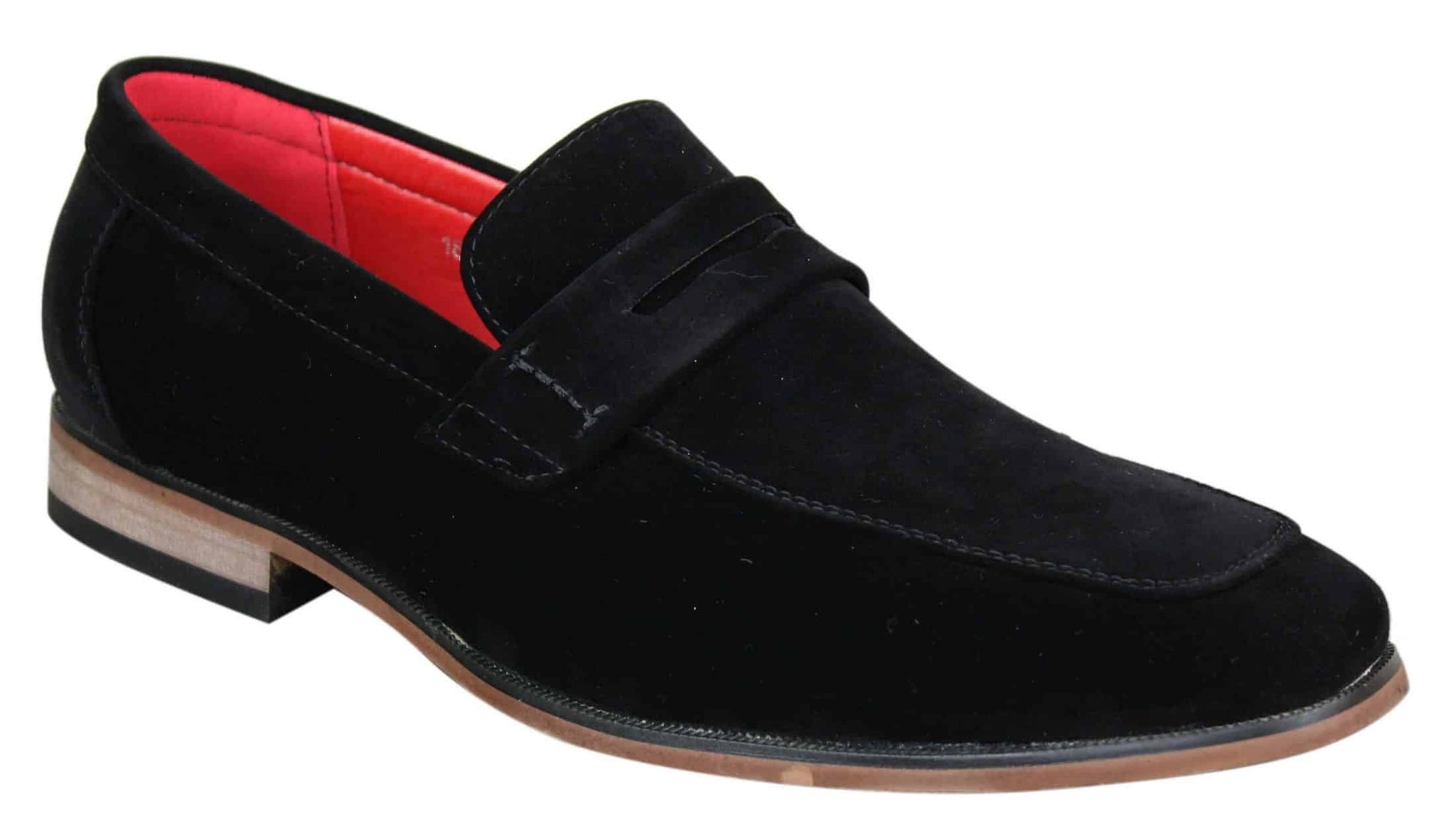 Fiorello 1807 - Zapatos de hombre de ante sintético sin cordones, diseño italiano, mocasines clásicos