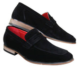 Fiorello 1807 - Zapatos de hombre de ante sintético sin cordones, diseño italiano, mocasines clásicos