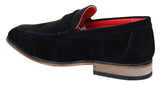 Fiorello 1807 - Zapatos de hombre de ante sintético sin cordones, diseño italiano, mocasines clásicos