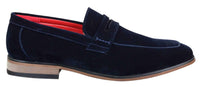 Fiorello 1807 - Zapatos de hombre de ante sintético sin cordones, diseño italiano, mocasines clásicos