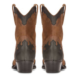 Botas vaqueras altas para hombre, de cuero auténtico marrón, para montar a caballo, bailar, cazar, estilo vaquero vintage, con punta afilada.
