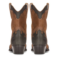 Botas vaqueras altas para hombre, de cuero auténtico marrón, para montar a caballo, bailar, cazar, estilo vaquero vintage, con punta afilada.