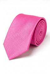 Corbata rosa lisa para hombre