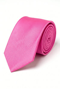 Corbata rosa lisa para hombre