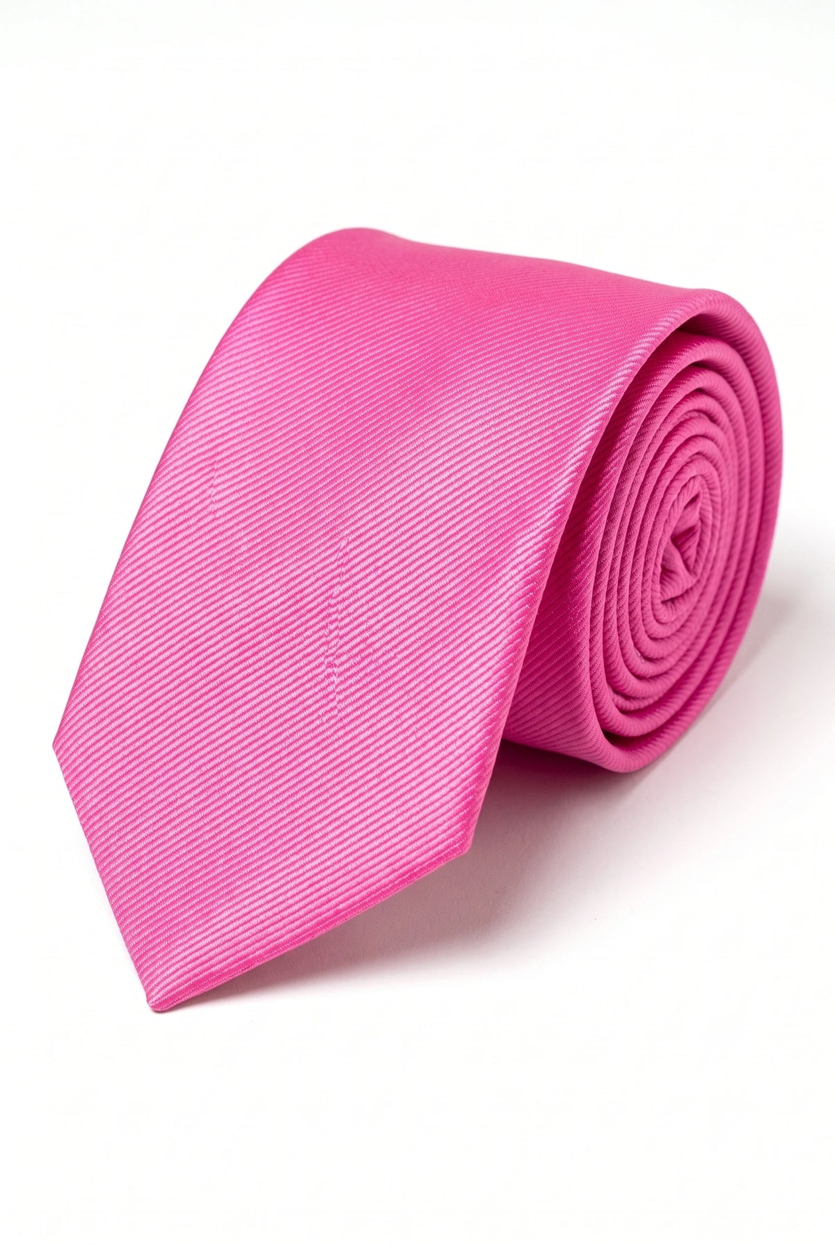 Corbata rosa lisa para hombre
