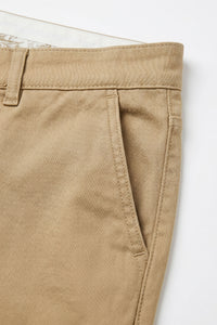 Pantalones chinos de lino color caqui para hombre, confeccionados en una fina mezcla de lino y algodón Tencel, ideales para el verano.