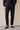 Pantalones Gurkha negros plisados para hombre, cintura ajustable, corte entallado.