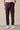 Pantalones Gurkha plisados marrones para hombre, cintura ajustable, corte entallado.