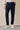 Pantalones Gurkha azul marino plisados para hombre, cintura ajustable, corte entallado.