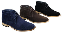Botines de tobillo de gamuza sintética para hombre
