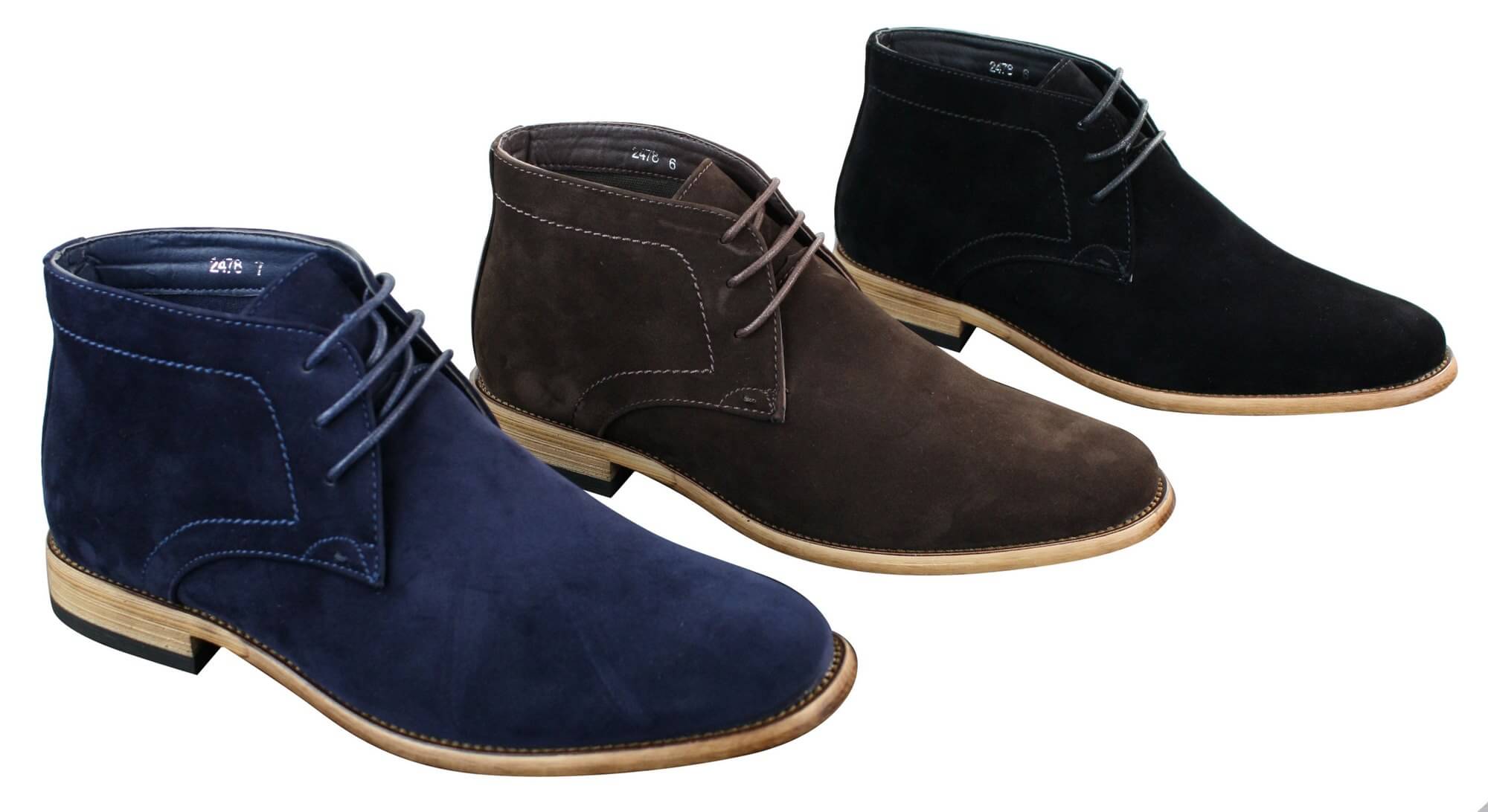 Botines de tobillo de gamuza sintética para hombre