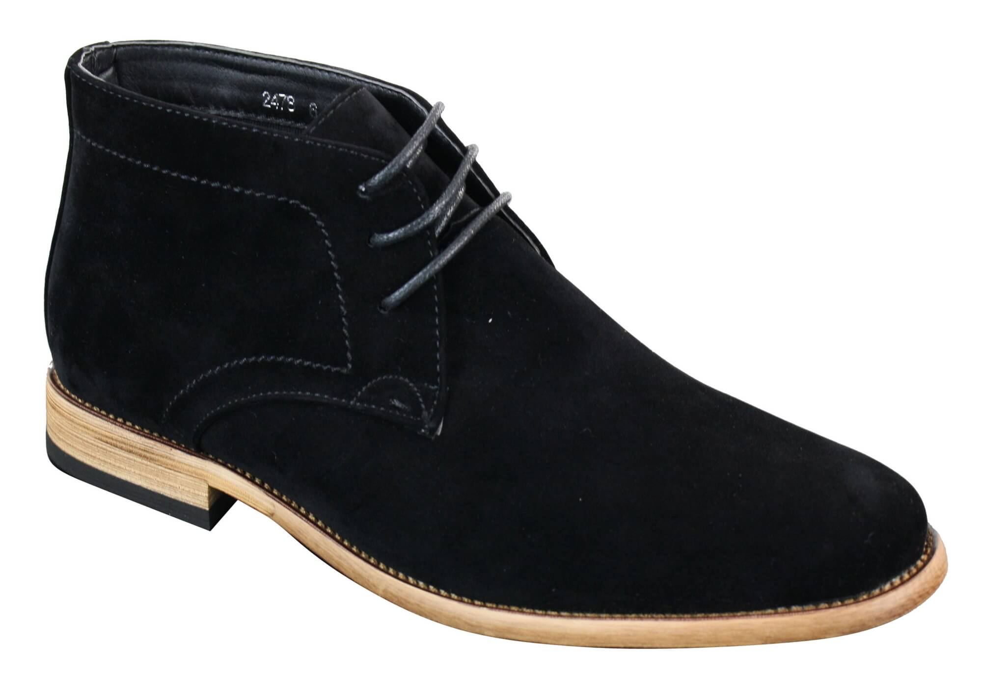 Botines de tobillo de gamuza sintética para hombre
